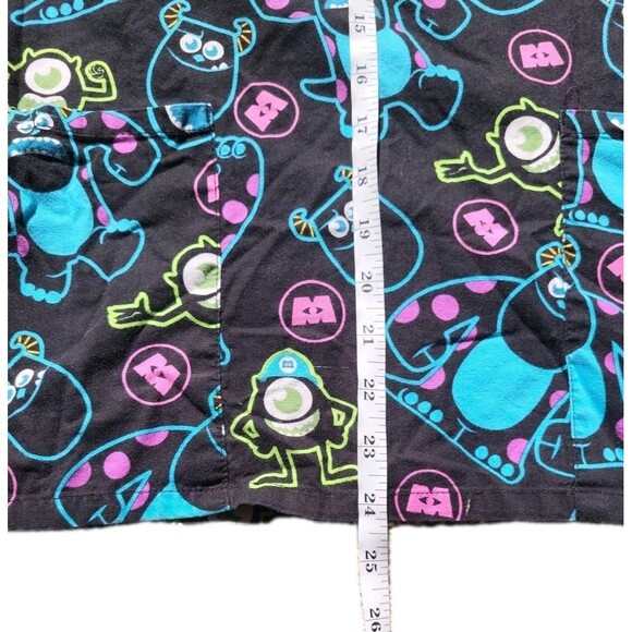 Disney Scrub Shirt Front Pockets - Monsters Inc Medium EUC - Picture 5 of 6
